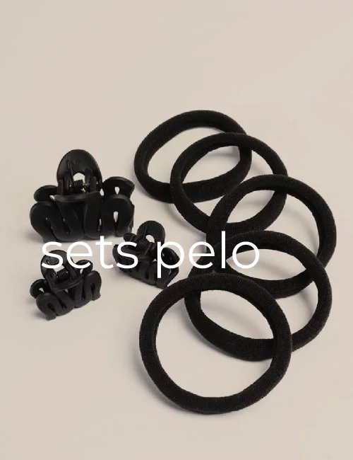 set pelo colitas hebillas