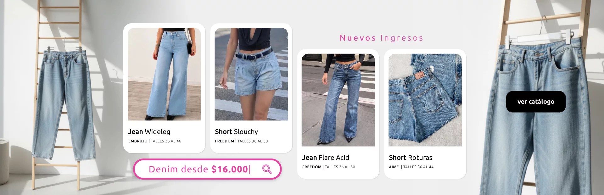 jeans denim mujer por mayor modatex